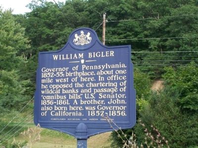 William Bigler Marker image. Click for full size.