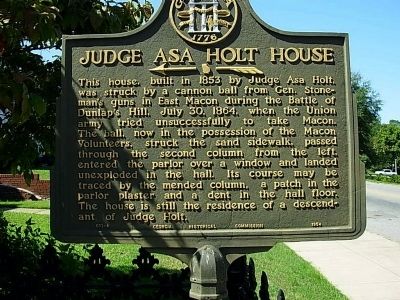 Judge Asa Holt House Marker image. Click for full size.