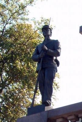 Memorial - Front Left Side - - Infantry-man Statue image. Click for full size.