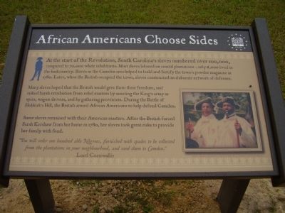 African Americans Choose Sides Marker. Click for full size. African Americans Choose Sides Marker image. Click for full size.