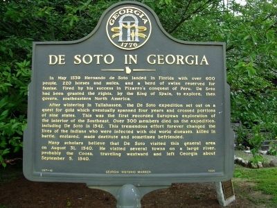 De Soto In Georgia Marker image. Click for full size.