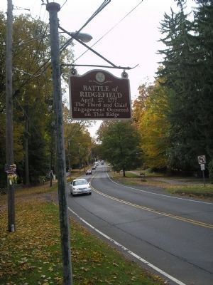Battle of Ridgefield Marker (Looking South) image. Click for full size.