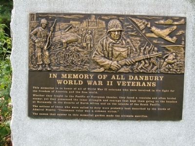 In Memory of All Danbury World War II Veterans Marker image. Click for full size.