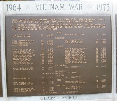 Danbury Area Vietnam War Memorial image. Click for full size.