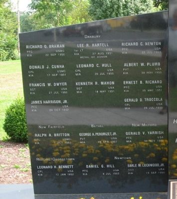 Danbury Area Korean War Memorial. Click for full size. Danbury Area Korean War Memorial image. Click for full size.