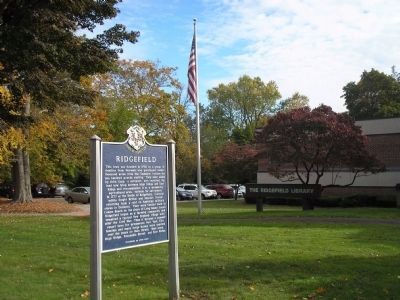 Marker at Ridgefield Library image. Click for full size.