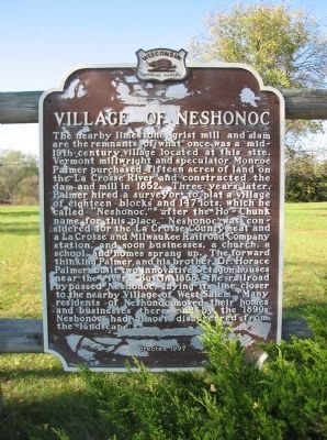 Village of Neshonoc Marker image. Click for full size.