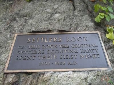 Settler’s Rock Plaque. Click for full size. Settler’s Rock Plaque image. Click for full size.