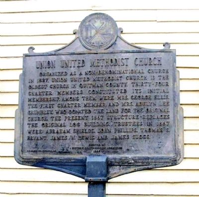 Union United Methodist Church Marker. Click for full size. Union United Methodist Church Marker image. Click for full size.