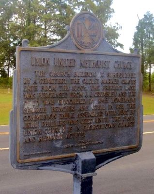 Union United Methodist Church Marker reverse image. Click for full size.