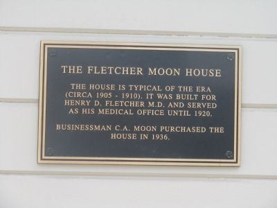 The Fletcher Moon House Marker image. Click for full size.