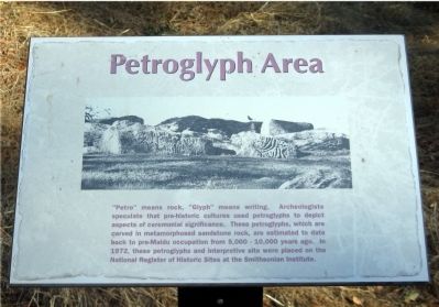 Petroglyph Area Marker image. Click for full size.