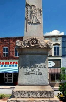 Clinton Confederate Monument -<br>West Inscription image. Click for full size.