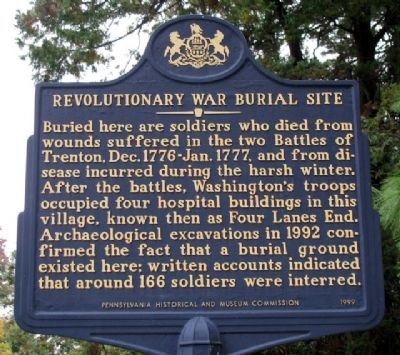 Revolutionary War Burial Site Marker. Click for full size. Revolutionary War Burial Site Marker image. Click for full size.