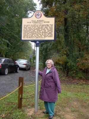 Mrs. Elsa Norris and the Marker image. Click for full size.