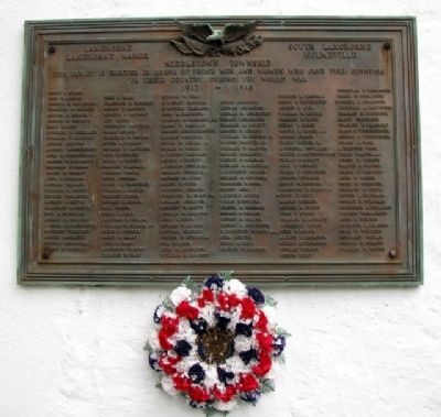 Middletown Township World War I Memorial. Click for full size. Middletown Township World War I Memorial image. Click for full size.