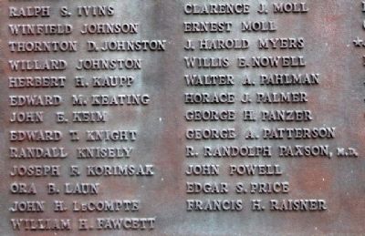 Middletown Township World War I Memorial Roll of Honor. Click for full size. Middletown Township World War I Memorial Roll of Honor image. Click for full size.