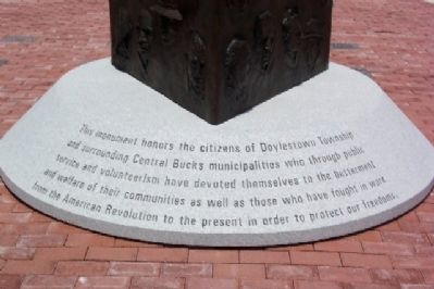 Community Service and Veterans Memorial Dedication. Click for full size. Community Service and Veterans Memorial Dedication image. Click for full size.