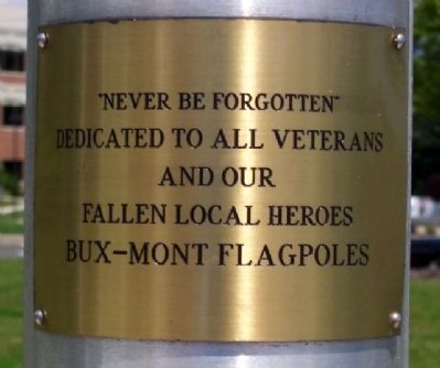 Community Service and Veterans Memorial Flagpole Marker. Click for full size. Community Service and Veterans Memorial Flagpole Marker image. Click for full size.
