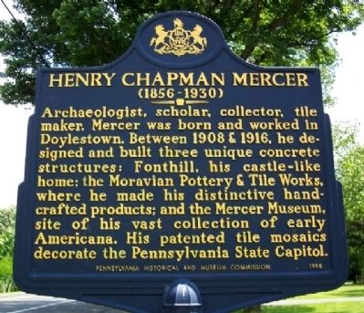 Henry Chapman Mercer Marker image. Click for full size.