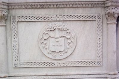 Bucks County Coat of Arms on World War Memorial Fountain image. Click for full size.