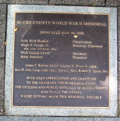 Bucks County World War II Memorial Sponsors image. Click for full size.