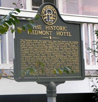 The Historic Piedmont Hotel Marker image. Click for full size.