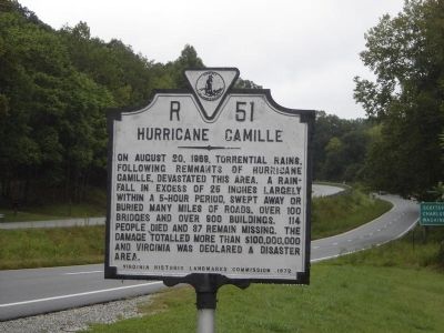 Hurricane Camille Marker. Click for full size. Hurricane Camille Marker image. Click for full size.