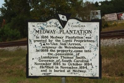 Medway Plantation Marker. Click for full size. Medway Plantation Marker image. Click for full size.
