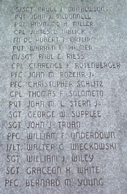 Bucks County Korean War Memorial Honor Roll image. Click for full size.