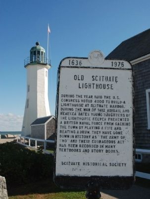 Old Scituate Lighthouse Marker image. Click for full size.