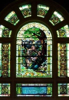 Tiffany Stained Glass Window in Chapel Mausoleum image. Click for full size.