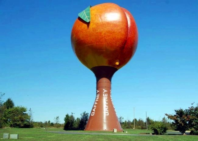 Millwood Park and Peachoid image. Click for full size.
