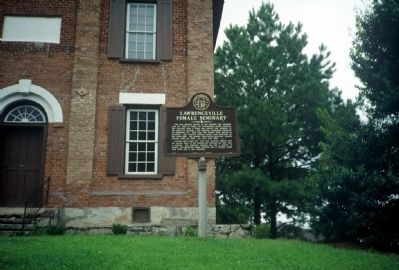 Lawrenceville Female Seminary Marker in 1991 image. Click for full size.