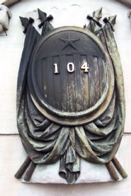 104th Pennsylvania Infantry Regiment Monument Shield. Click for full size. 104th Pennsylvania Infantry Regiment Monument Shield image. Click for full size.