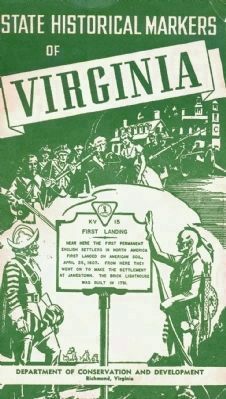 First Landing Marker on Cover of 1948 Guide image. Click for full size.