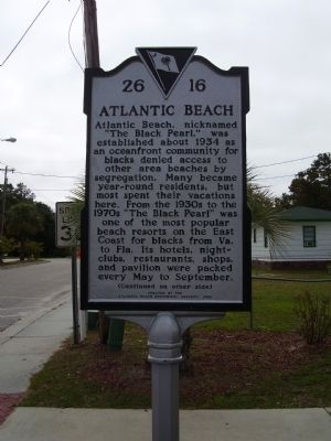 Atlantic Beach Marker. Click for full size. Atlantic Beach Marker image. Click for full size.