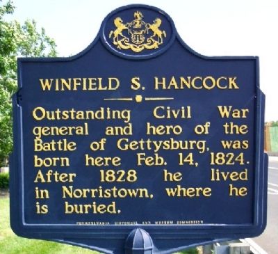 Winfield S. Hancock Marker. Click for full size. Winfield S. Hancock Marker image. Click for full size.