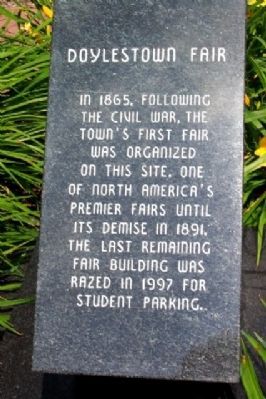 Doylestown Fair Side of Marker image. Click for full size.