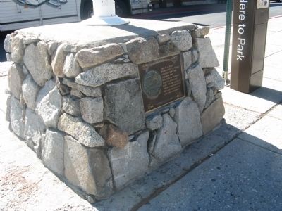 Flagpole Dedication Plaque and Base image. Click for full size.