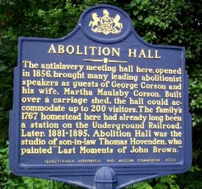 Abolition Hall Marker image. Click for full size.