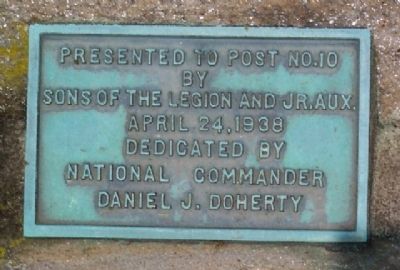 American Legion Flagpole Dedication Marker. Click for full size. American Legion Flagpole Dedication Marker image. Click for full size.