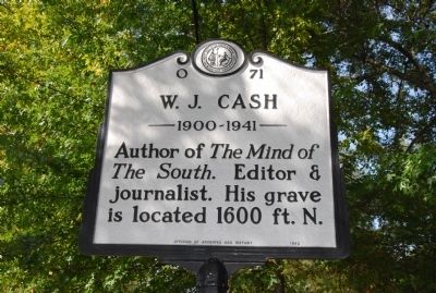 W. J. Cash Marker image. Click for full size.