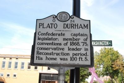 Plato Durham Marker. Click for full size. Plato Durham Marker image. Click for full size.