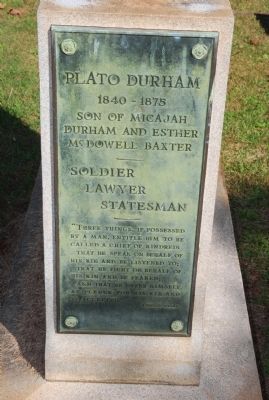 Plato Durham Grave image. Click for full size.