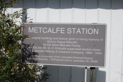 Metcalfe Station Marker image. Click for full size.