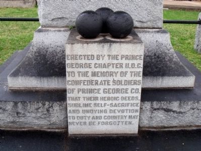 Confederate Soldiers of Prince George Co. Marker image. Click for full size.