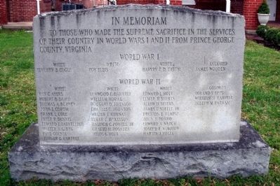 Prince George County War Memorial. image. Click for full size.