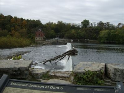 Looking from the "Stonewall Jackson at Dam 5 Marker" across the river to the West Virginia side image. Click for full size.