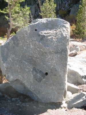 Granite Rock Displaying Blasting Cores image. Click for full size.